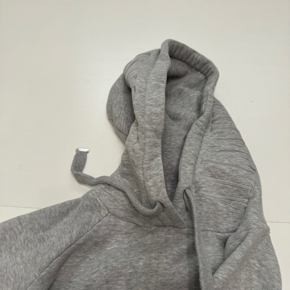 All Saints allsaints  gray marl talon pullover embroidered hoodie Size small - Picture 7 of 12